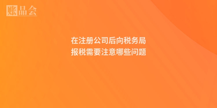 在注册公司后向税务局报税需要注意哪些问题