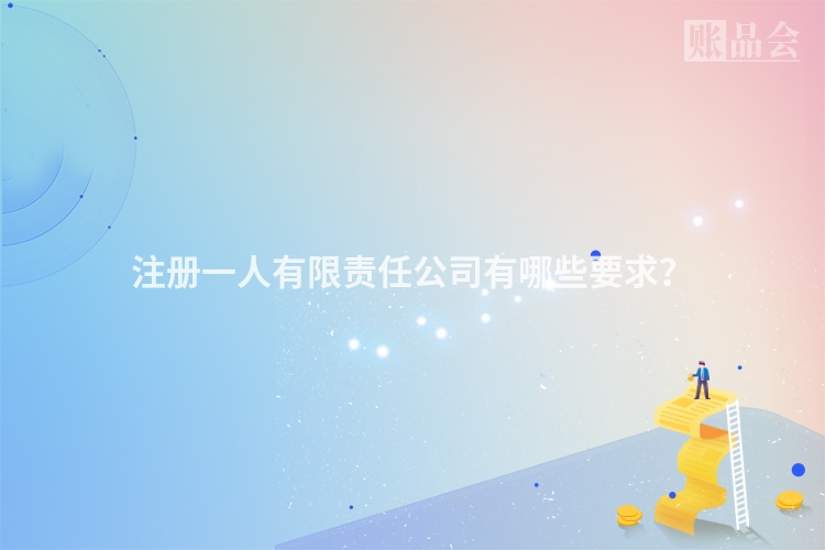 注册一人有限责任公司有哪些要求?