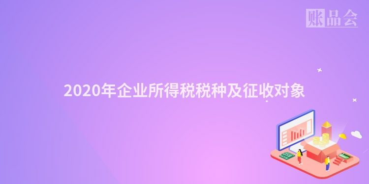 2020年企业所得税税种及征收对象