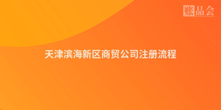 天津滨海新区商贸公司注册流程